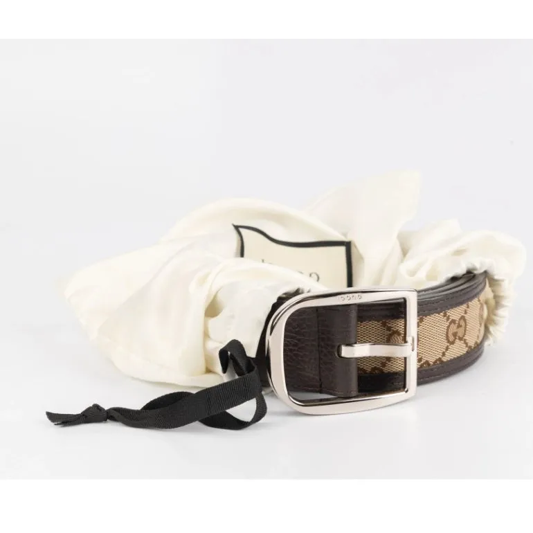 Gucci Guccissima Palladium Logo Buckle Belt