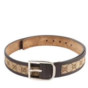 Gucci Guccissima Palladium Logo Buckle Belt