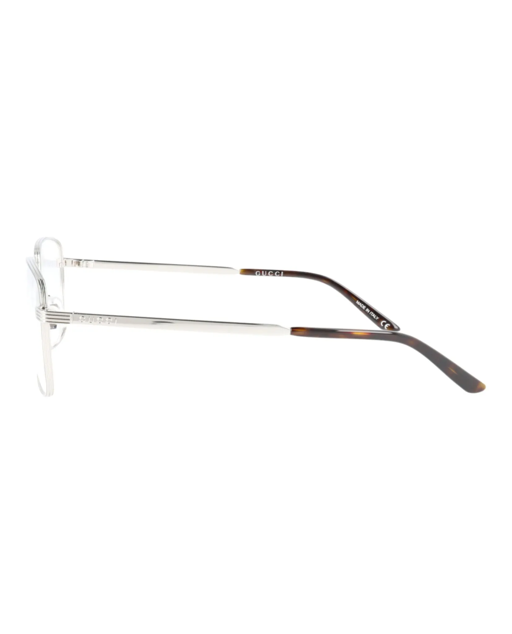 Gucci Square-Frame Metal Optical Frames