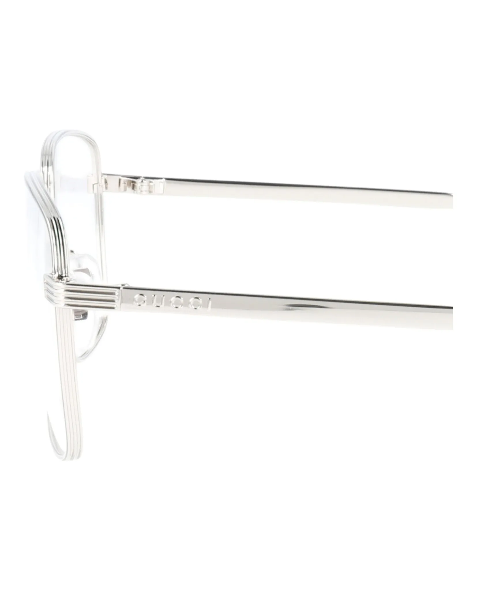Gucci Square-Frame Metal Optical Frames