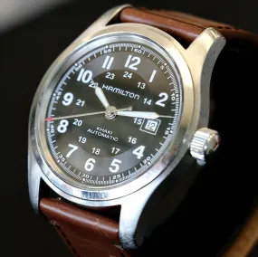 HAMILTON Khaki Field Automatic 42mm Watch H705450 ETA 2824-2 24-Hour Dial Wristwatch