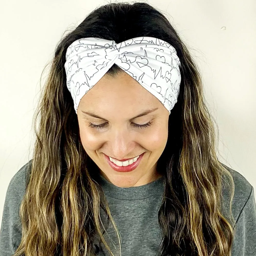 Heart Beat Turban Headband