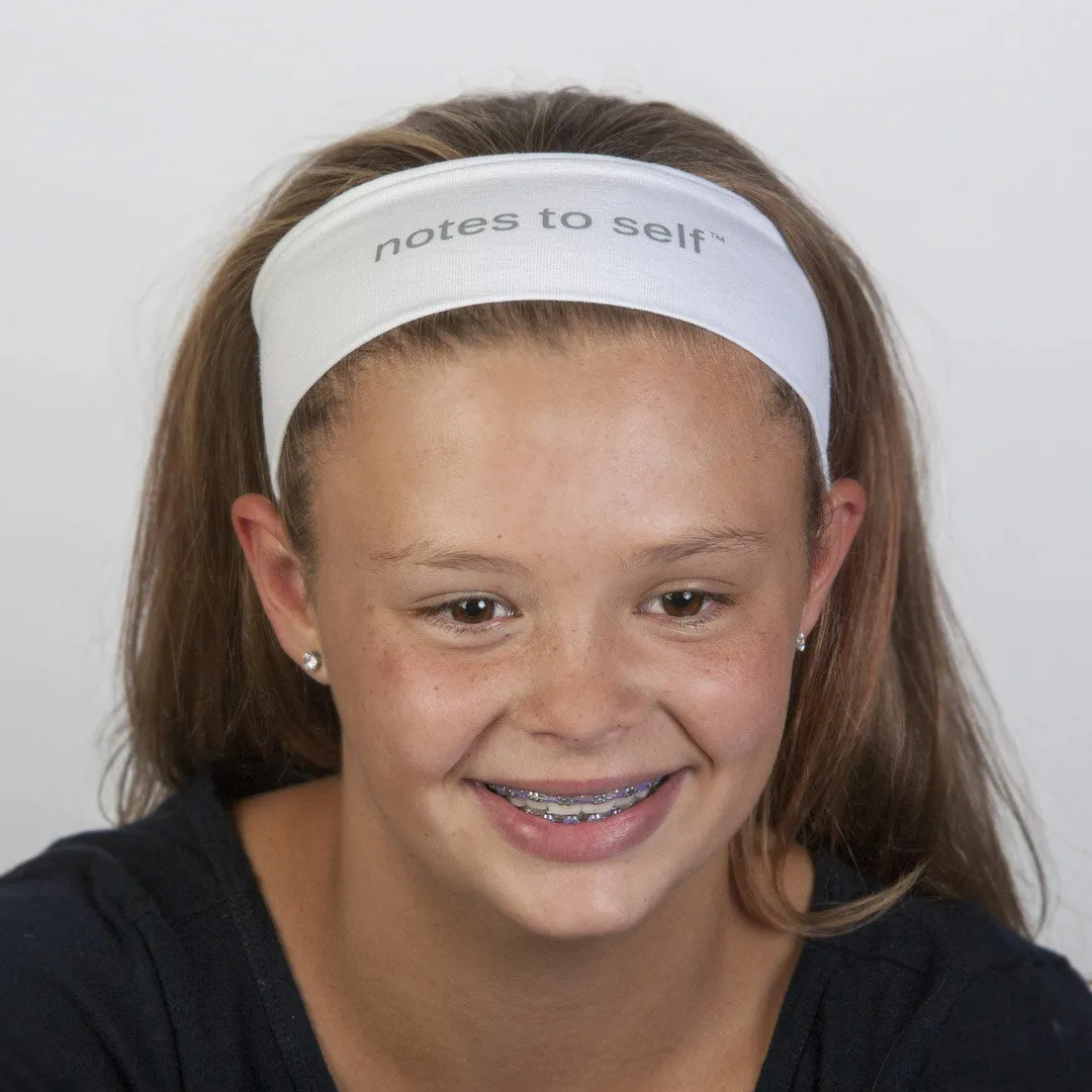 I am optimistic™ white headband