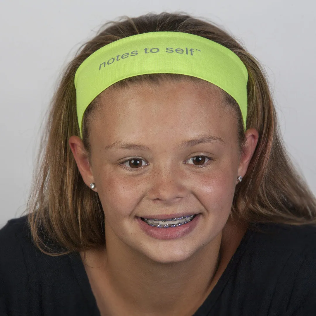 I am smiling™ neon yellow headband