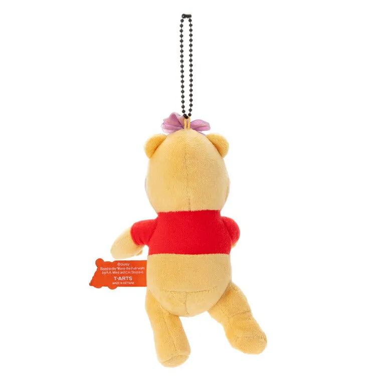 Japan Takara Tomy - Winnie the Pooh Costume Series Ribbon Plush Keychain