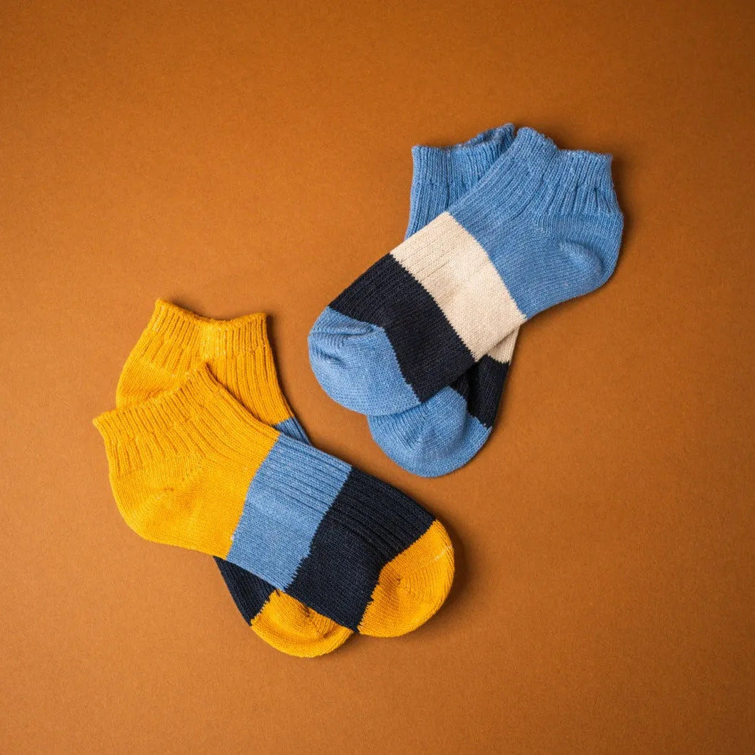 J.B. Fields 98% Recycled Cotton Tri-Colour Low-cut Ankle Socks