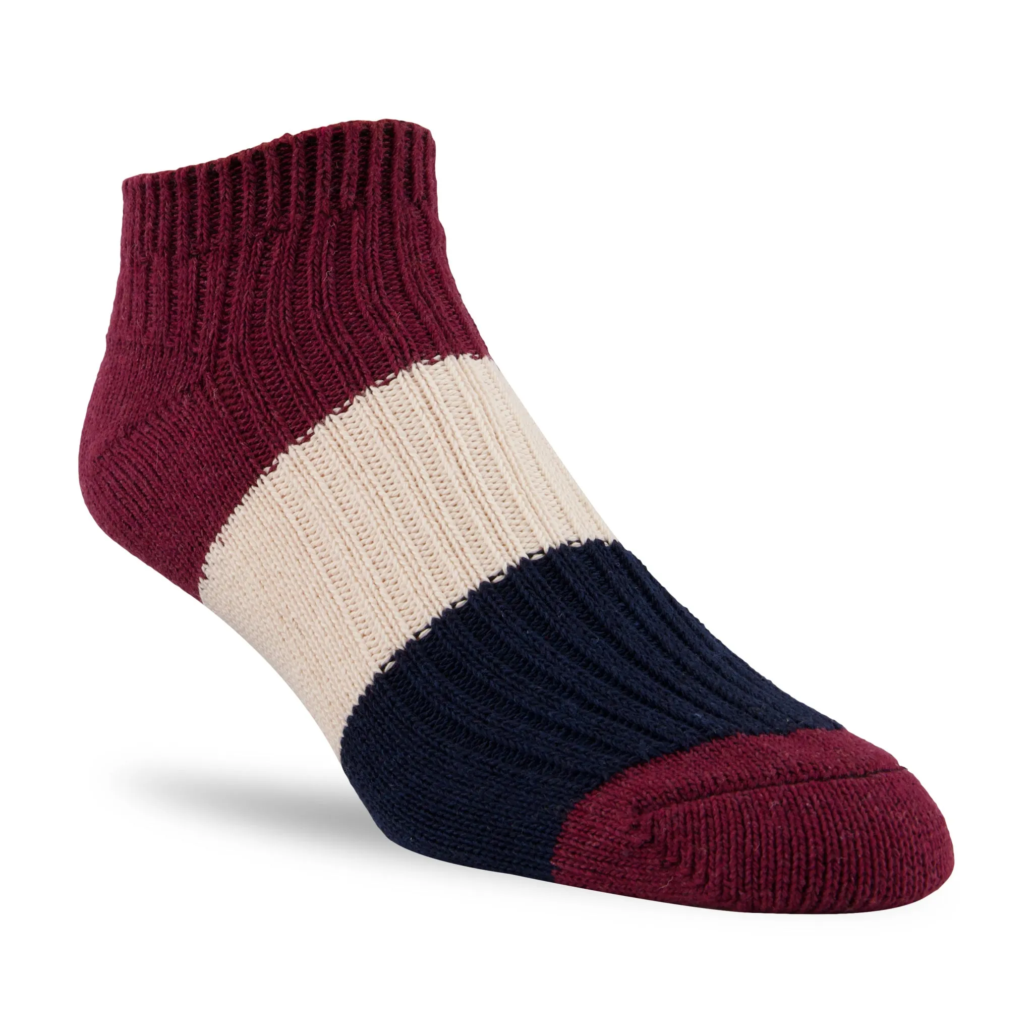 J.B. Fields 98% Recycled Cotton Tri-Colour Low-cut Ankle Socks