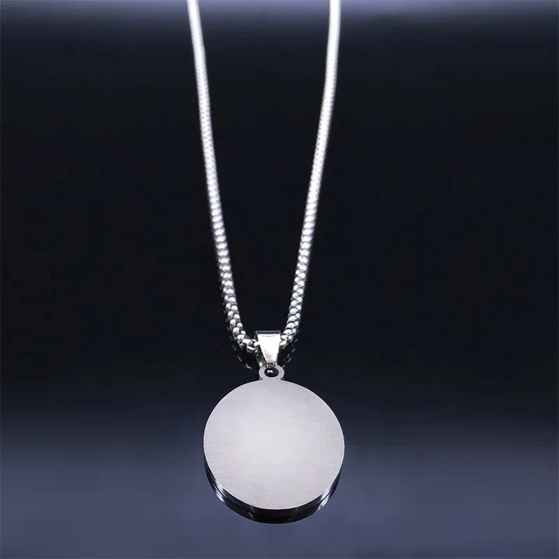 Jesus Pain in the Garden Stainless Steel Chain Necklace Women/Men Silver Color
