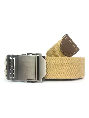 Khaki Canvas Buckle Belt