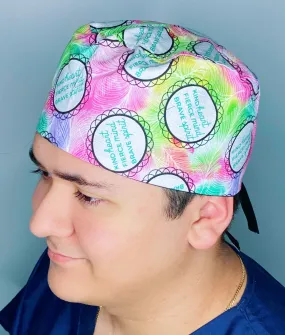 Kind Heart, Fierce Mind, Brave Spirit Inspirational Design Unisex Cute Scrub Cap