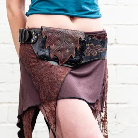 Leaf of Faith Leather Pocket Belt in Black