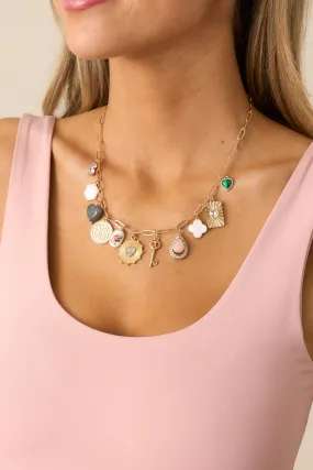 Lost in the Details Gold Charm Necklace