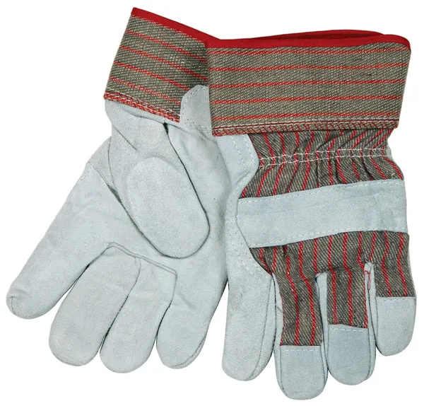 MCR Safety Red Fleece Lined Leather Palm