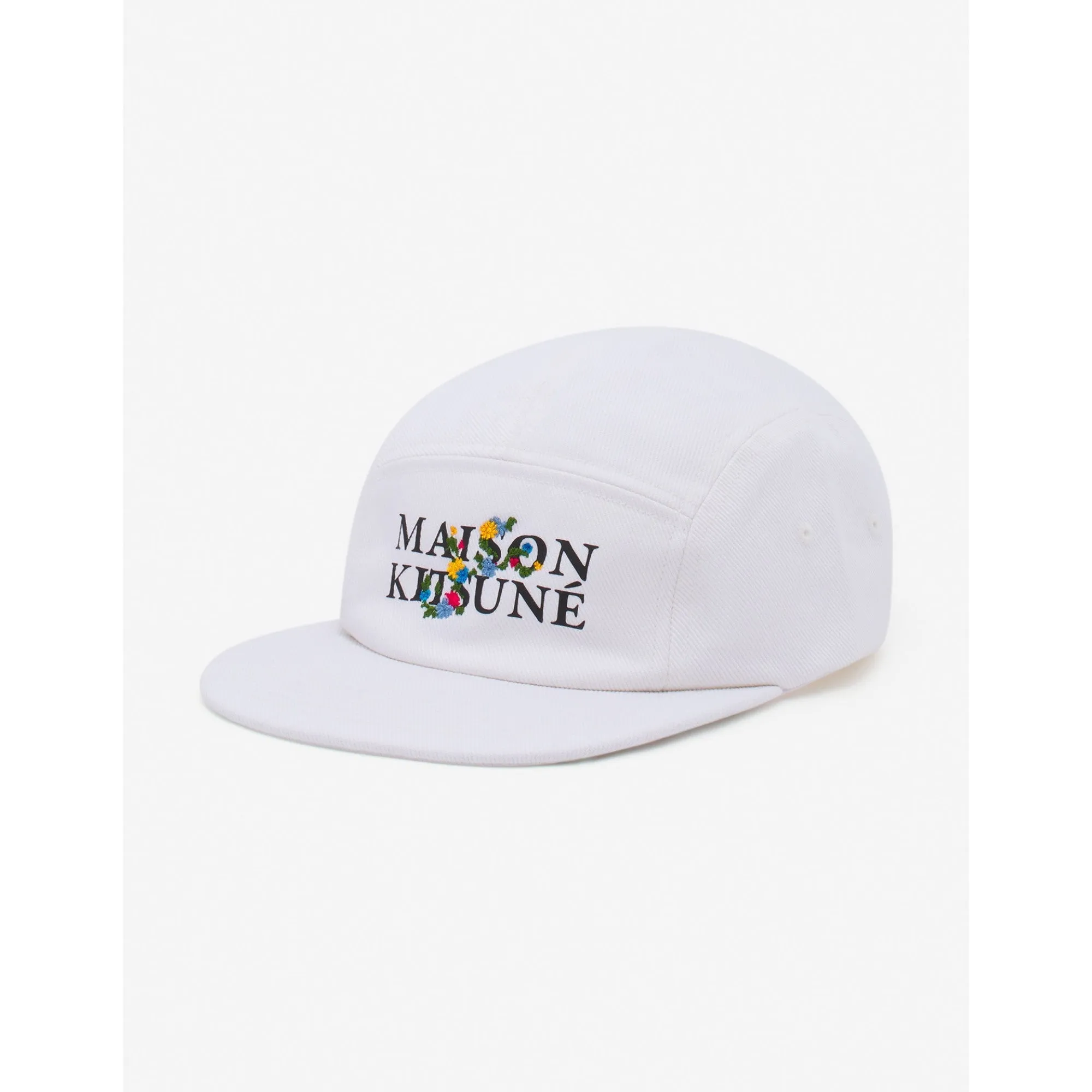Men Maison Kitsune Flowers 5P Cap - White