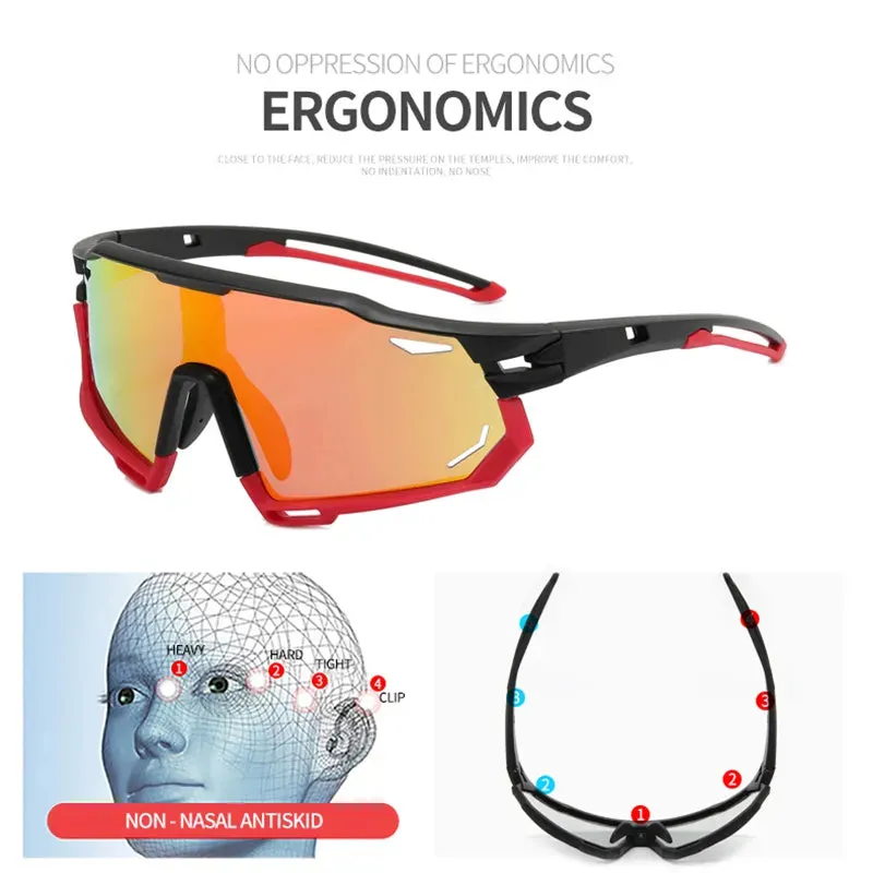 Men Women Photochromic Polarized Cycling Glasses Mtb Eyewear New Riding Fishing Sports Sunglasses UV400 Bicycle Road Goggles