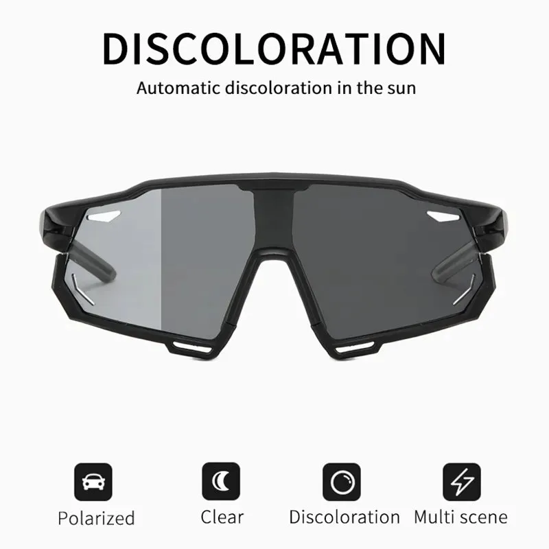 Men Women Photochromic Polarized Cycling Glasses Mtb Eyewear New Riding Fishing Sports Sunglasses UV400 Bicycle Road Goggles