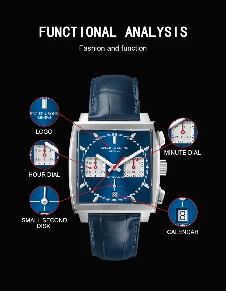 Men's Chronograph Sports Calendar Waterproof Watch