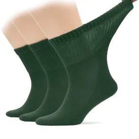 Men's Diabetic Ankle Semi-Cushion Cotton Socks, 3 Pairs