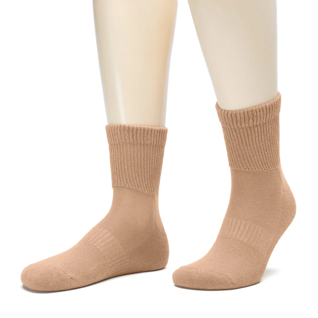 Men's Diabetic Ankle Semi-Cushion Cotton Socks, 3 Pairs