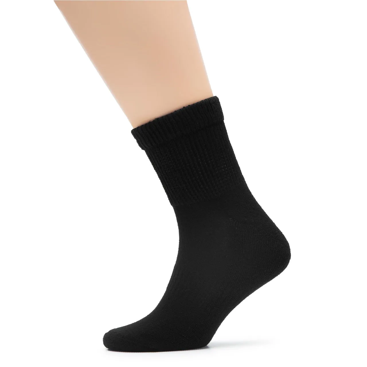 Men's Diabetic Ankle Semi-Cushion Cotton Socks, 3 Pairs