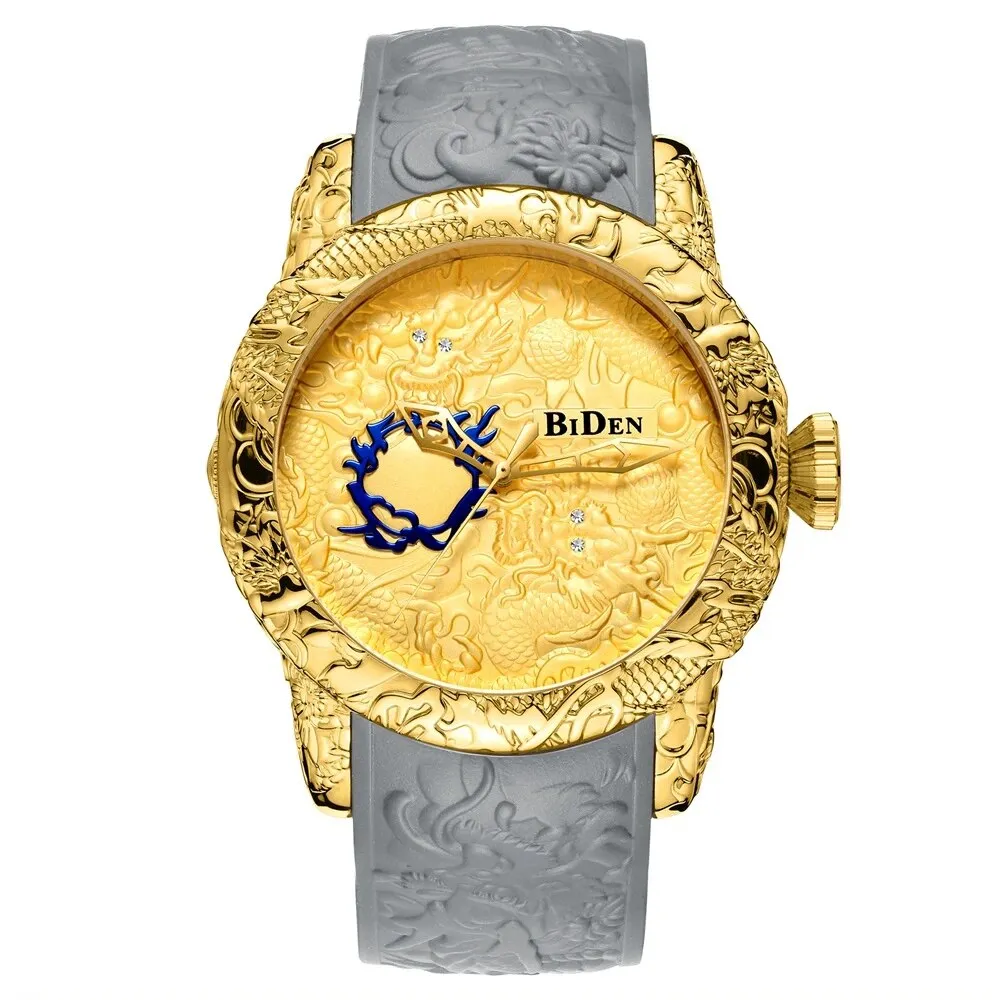 Mens Dragon Designed Waterproof Analog Watches