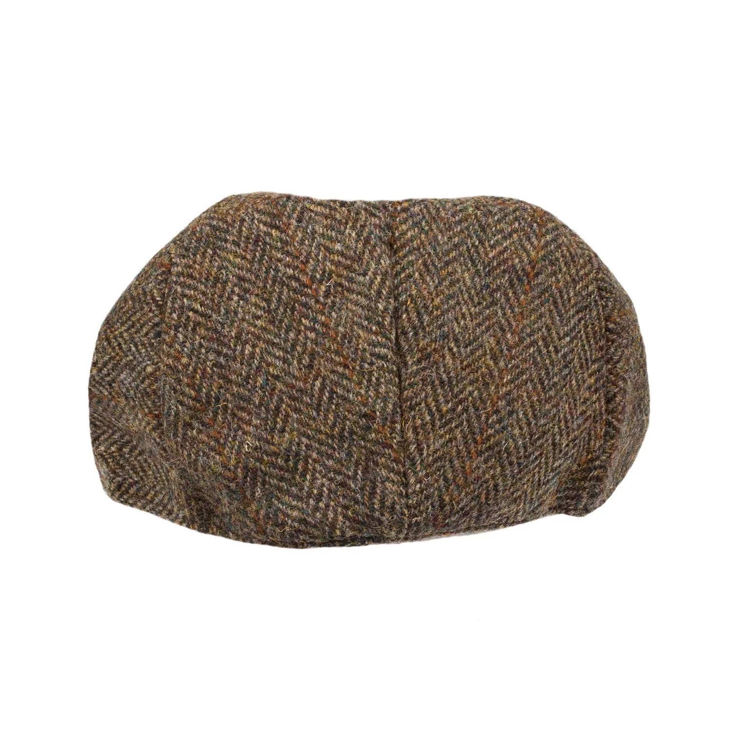 Men's Highland Harris Tweed Flat Cap Brown/Green