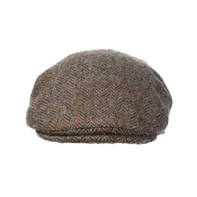 Men's Highland Harris Tweed Flat Cap Brown/Green