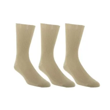 Men's Non-Elastic Cotton Socks - 3 Pack