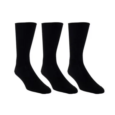 Men's Non-Elastic Cotton Socks - 3 Pack