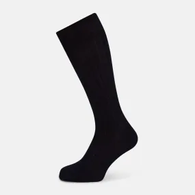 Midnight Thick Knit Mid-Length Socks