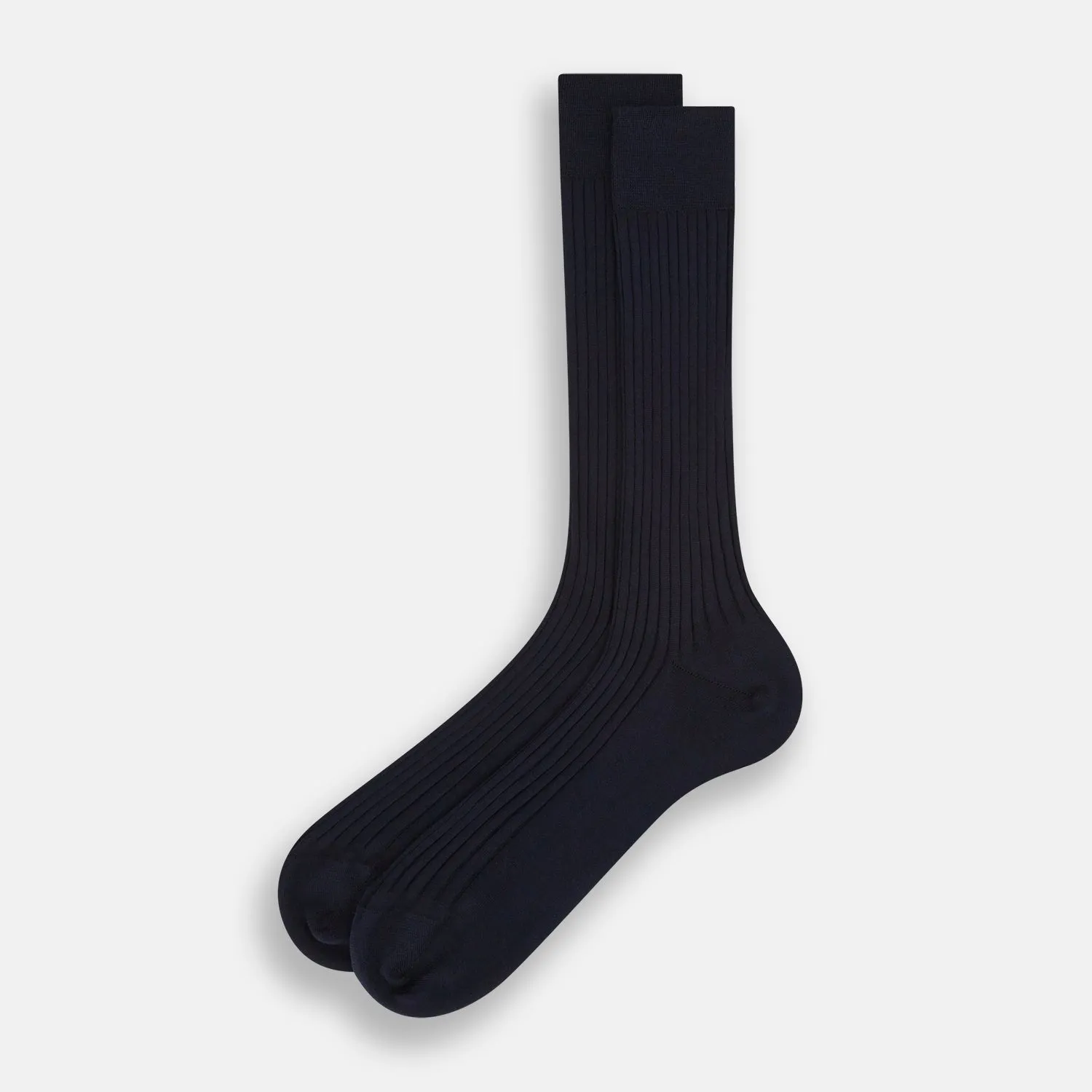 Navy Organic Cotton Mid-Length Socks