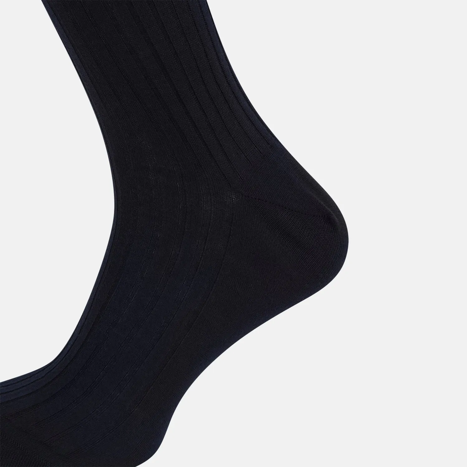Navy Organic Cotton Mid-Length Socks