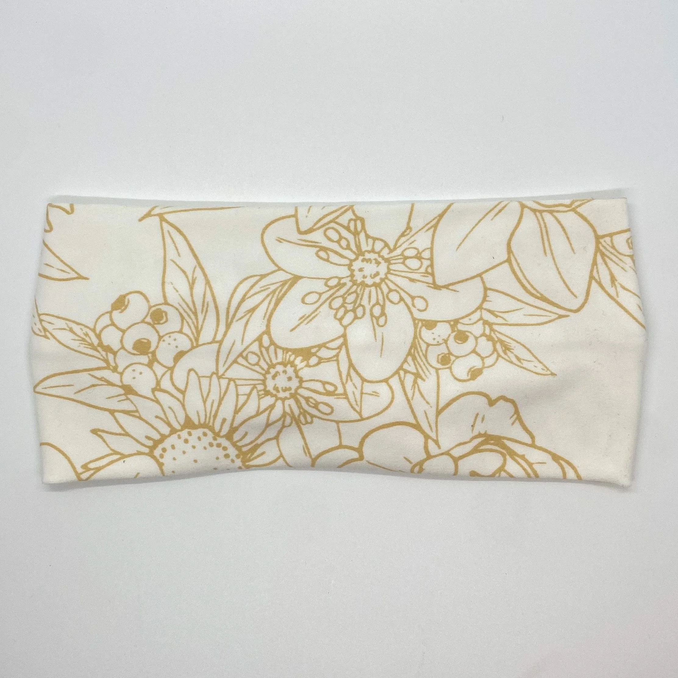 Never Old White-n-Gold Twist Headband