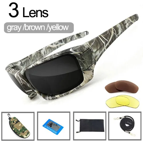 NEWBOLER Fishing Sunglasses 4 Polarrized Camping Driving Clip Eyewear