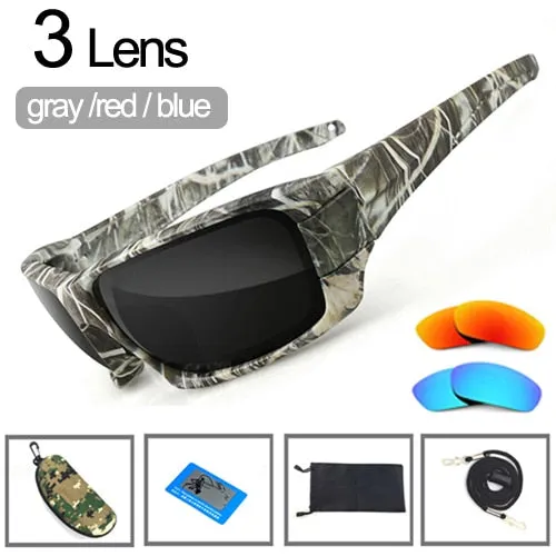 NEWBOLER Fishing Sunglasses 4 Polarrized Camping Driving Clip Eyewear