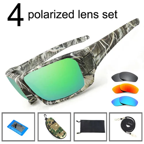 NEWBOLER Fishing Sunglasses 4 Polarrized Camping Driving Clip Eyewear