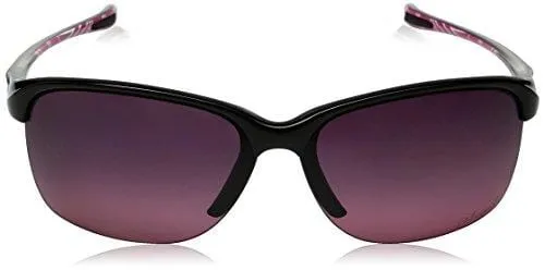 Oakley Men's Unstoppable Rectangular Sunglasses Polished Black w/Rose Gradient Polarized 65 mm