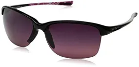 Oakley Men's Unstoppable Rectangular Sunglasses Polished Black w/Rose Gradient Polarized 65 mm