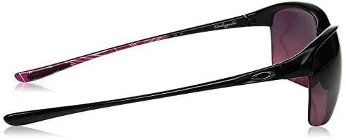 Oakley Men's Unstoppable Rectangular Sunglasses Polished Black w/Rose Gradient Polarized 65 mm