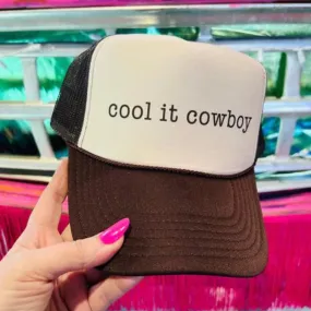 Online Exclusive | Cool It Cowboy Foam Trucker Cap in Brown and Cream