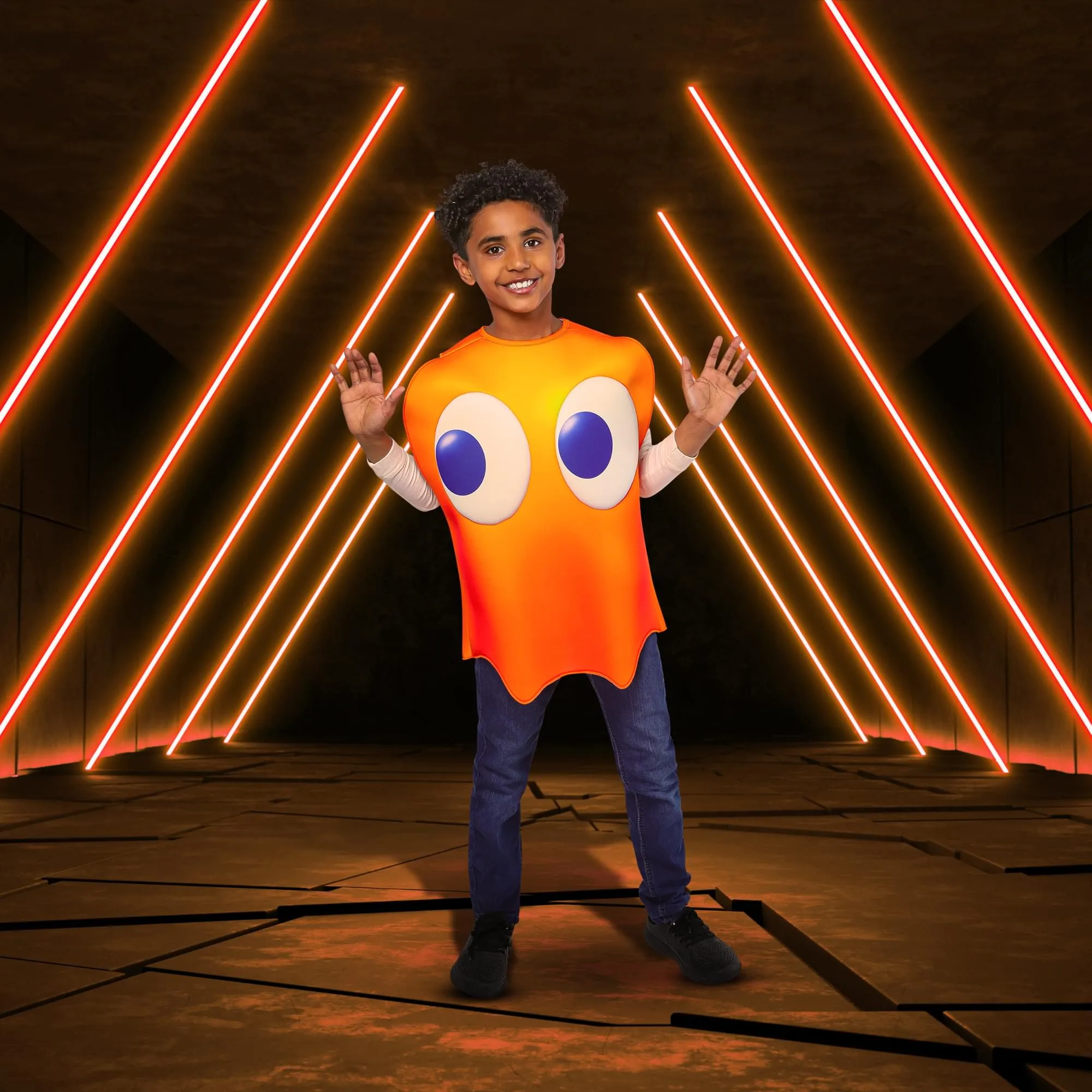 Pac-Man Clyde Ghost Child Costume | One Size