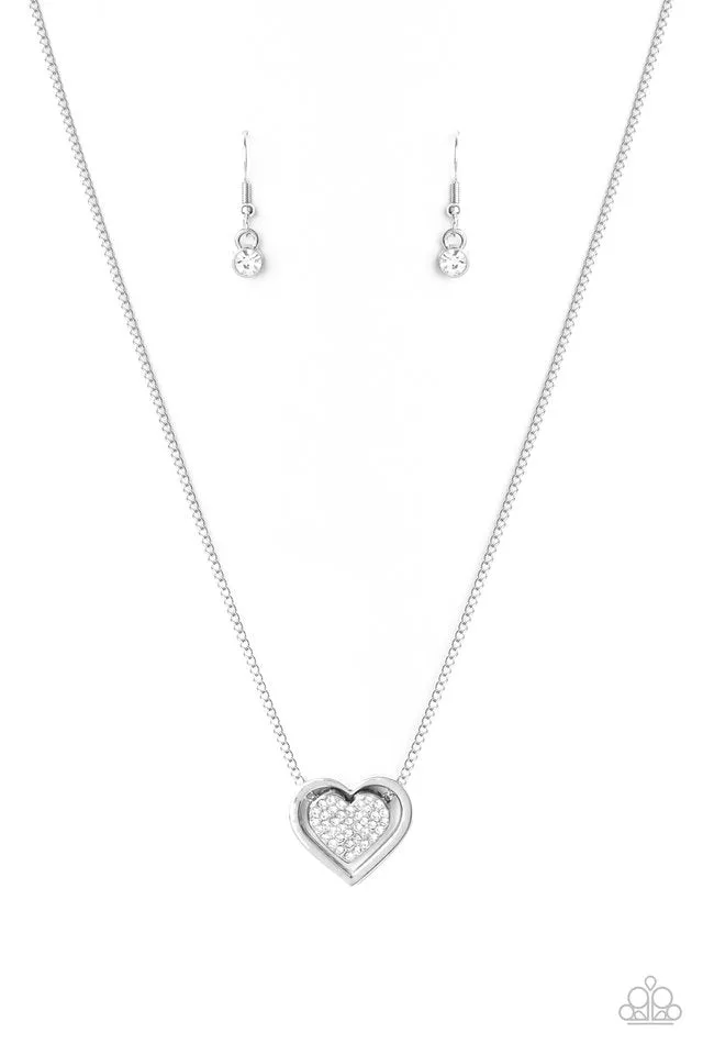 Paparazzi Necklace ~ Game, Set, MATCHMAKER - White