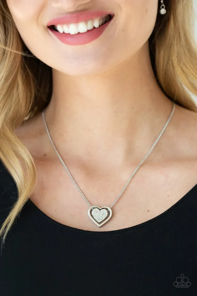Paparazzi Necklace ~ Game, Set, MATCHMAKER - White