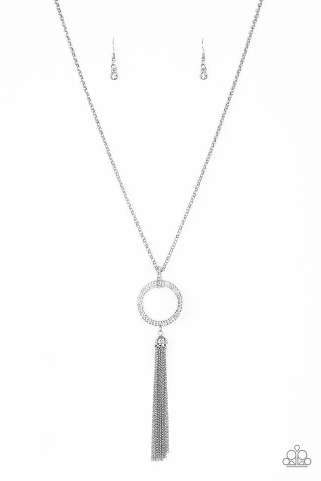 Paparazzi Necklace ~ Straight To The Top - White