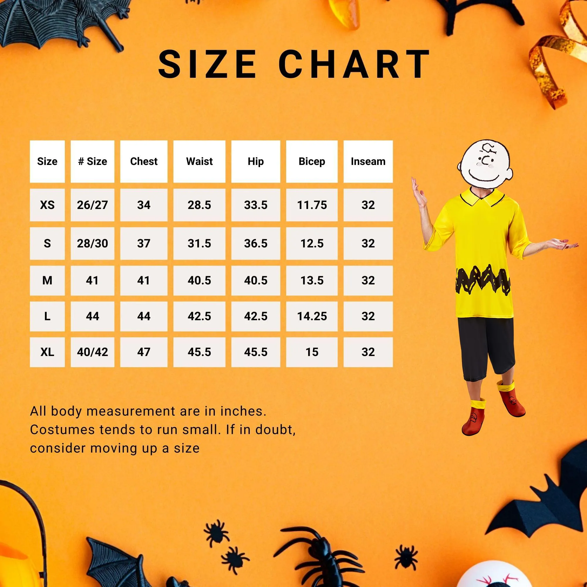 Peanuts Charlie Brown Men's Costume