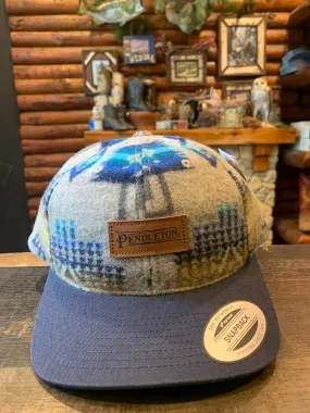Pendleton Harding Grey & Blue Wool Snapback