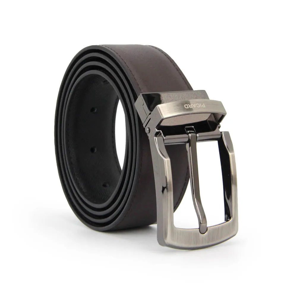 Picard Gregory Pin Reversible 35mm Men's Leather Belt (Black/Cafe)