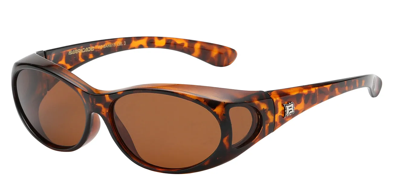 Polarized Barricade PZ-BAR615 Polycarbonate Frame Polarized Lens Unisex Fit Over Sunglasses