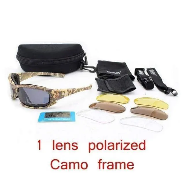 Polarized Tactical Glasses with 4 Interchangeable Lenses for Hiking