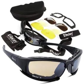 Polarized Tactical Glasses with 4 Interchangeable Lenses for Hiking